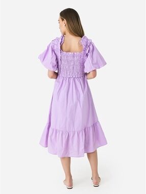 English Factory Puff Sleeve Midi Dress Lilac Size 1X NWT $130